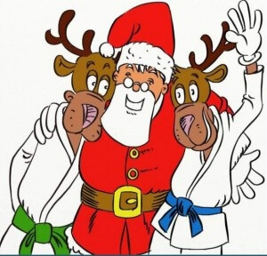 Père Noël avec rennes Judo